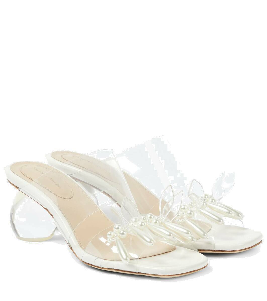24PF new/Simone Rocha フェイクパールPVCミュール Mule White Simone Rocha Faux pearl PVC mules Simone Rocha