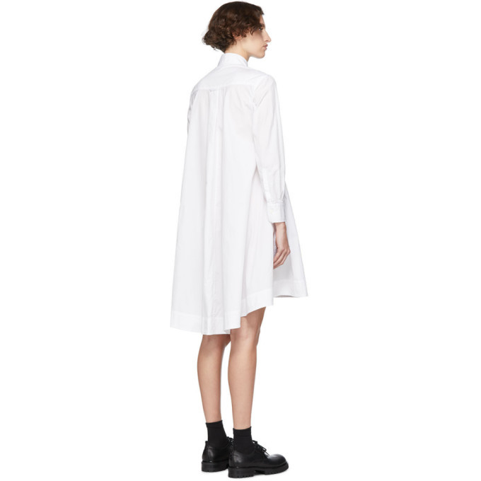 Regulation Yohji Yamamoto White R-Flare Shirt Dress Regulation Yohji  Yamamoto