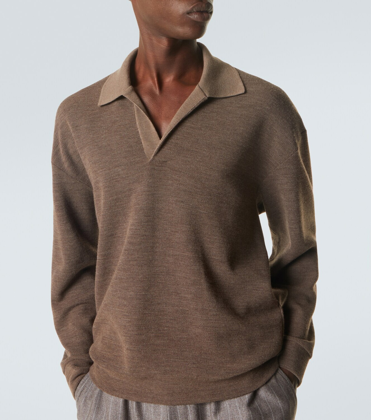 Giorgio Armani Virgin wool polo sweater