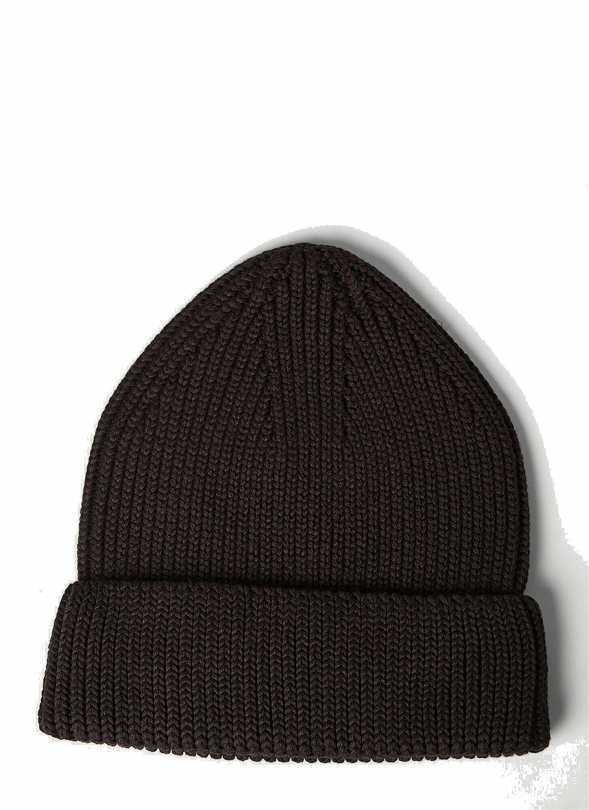 Photo: Ribbed Beanie Hat in Brown
