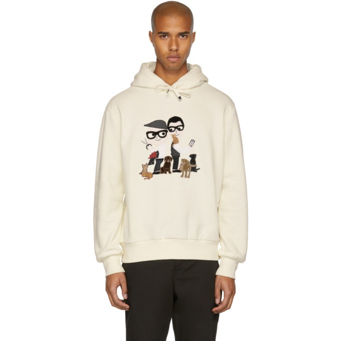 Photo: Dolce and Gabbana Off-White Designer Family Hoodie