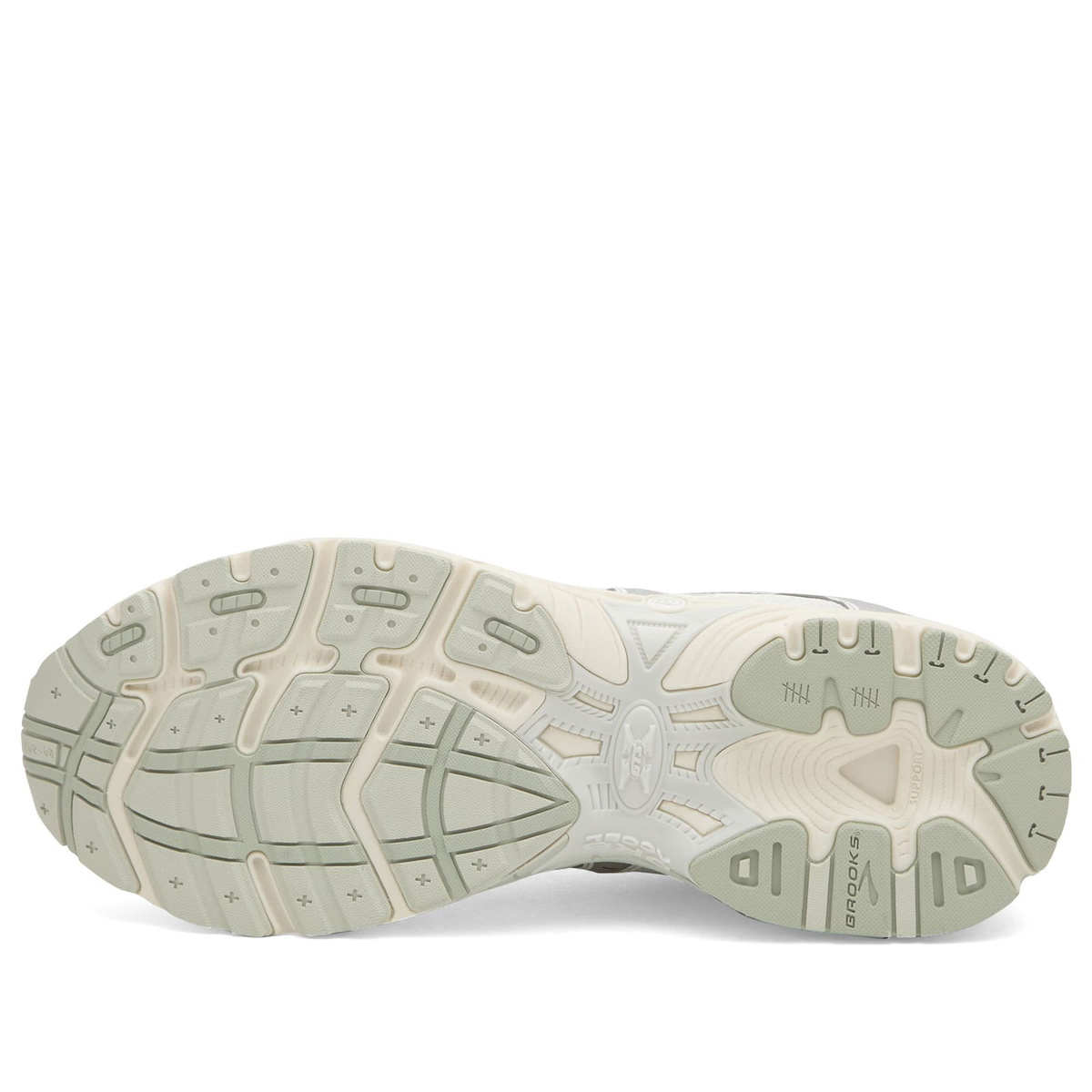 Brooks Men's Adrenaline GTS 10 Sneaker in White/Coconut Milk& Smoke
