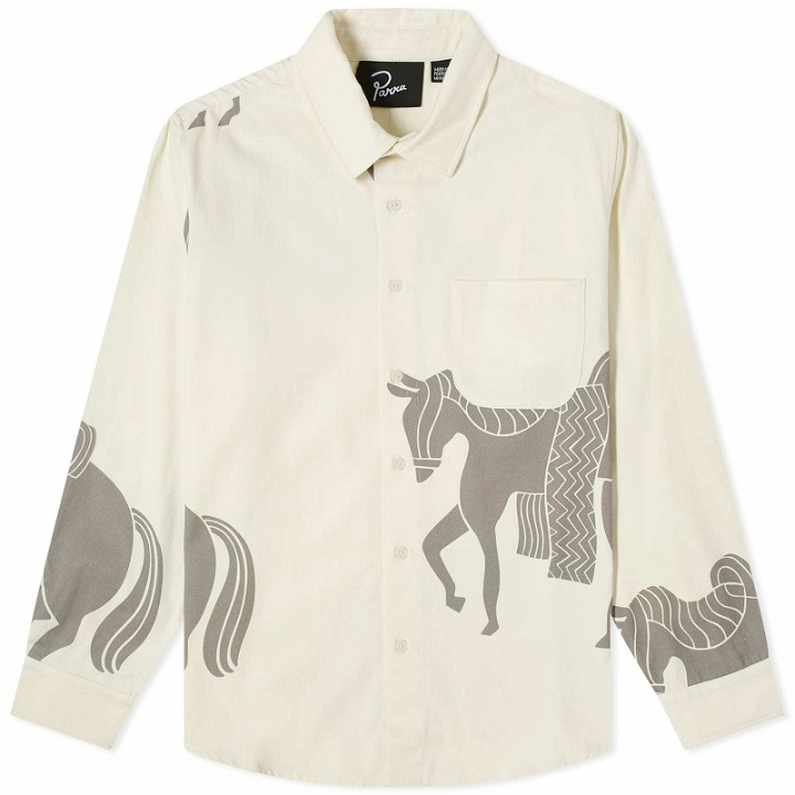 Photo: By Parra Men's Repeated Horse Shirt in Off White