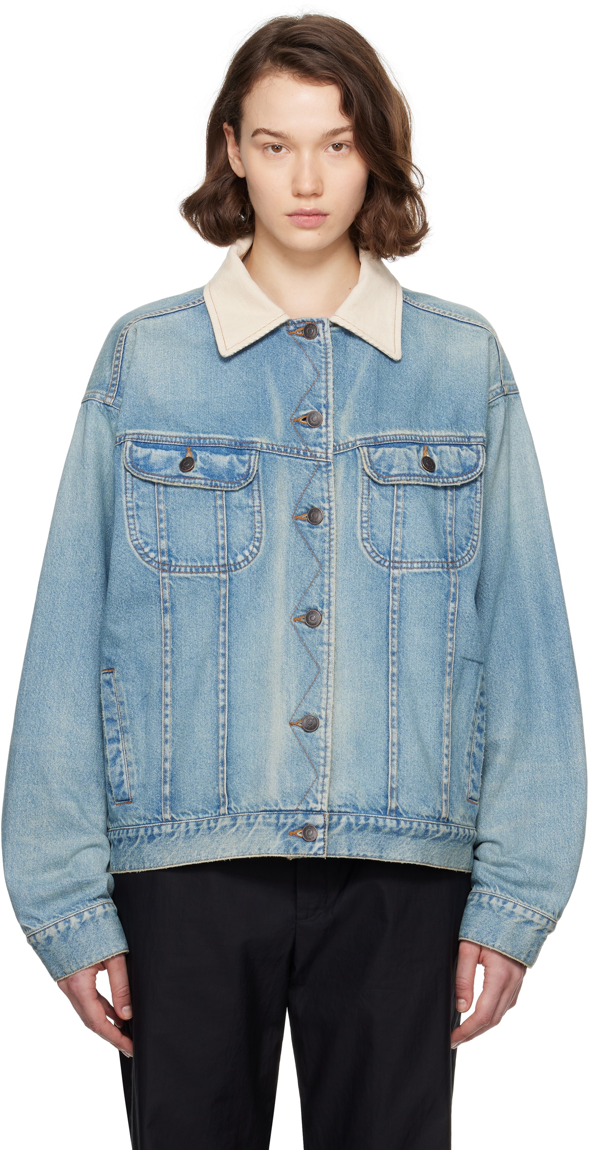 ブルゾン THE ROW JORELLE DENIM JACKET Jorelle Jacket Blue in Cotton – The Row