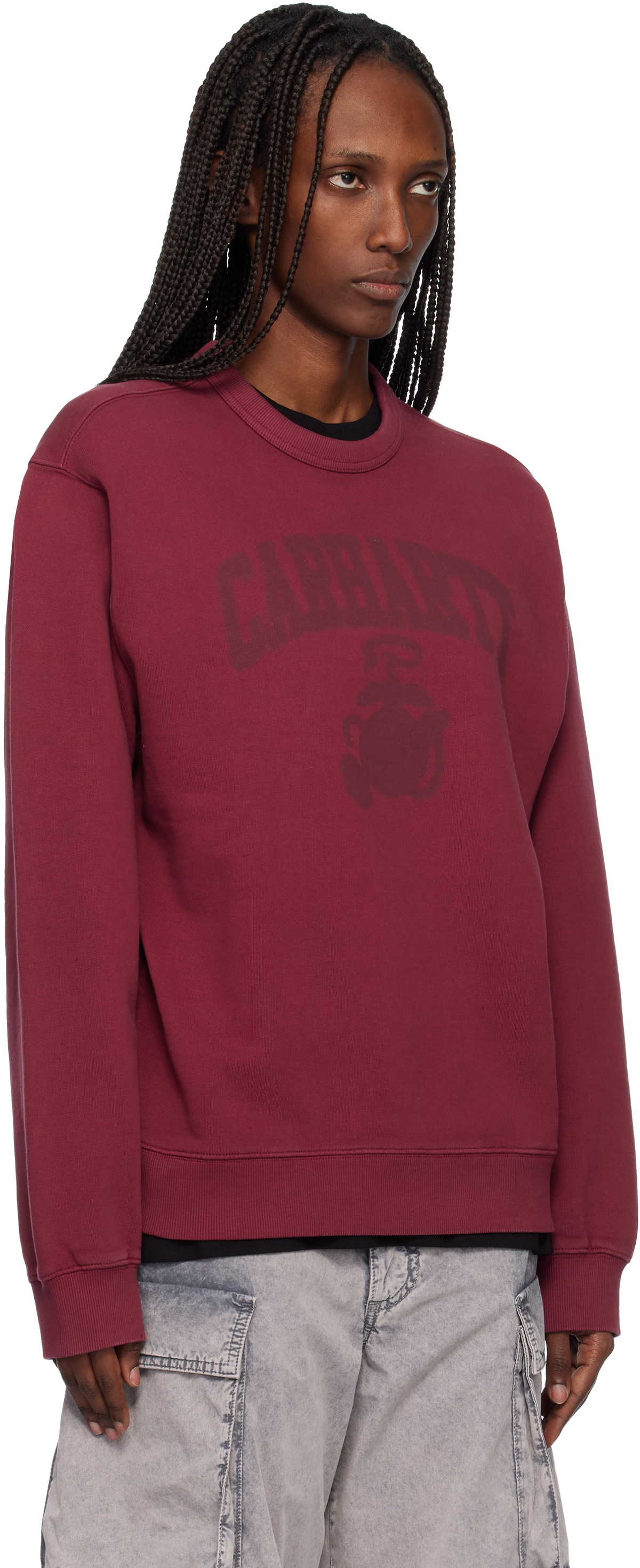 Carhartt Work In Progress Red Faded Pond Corps Sweatshirt