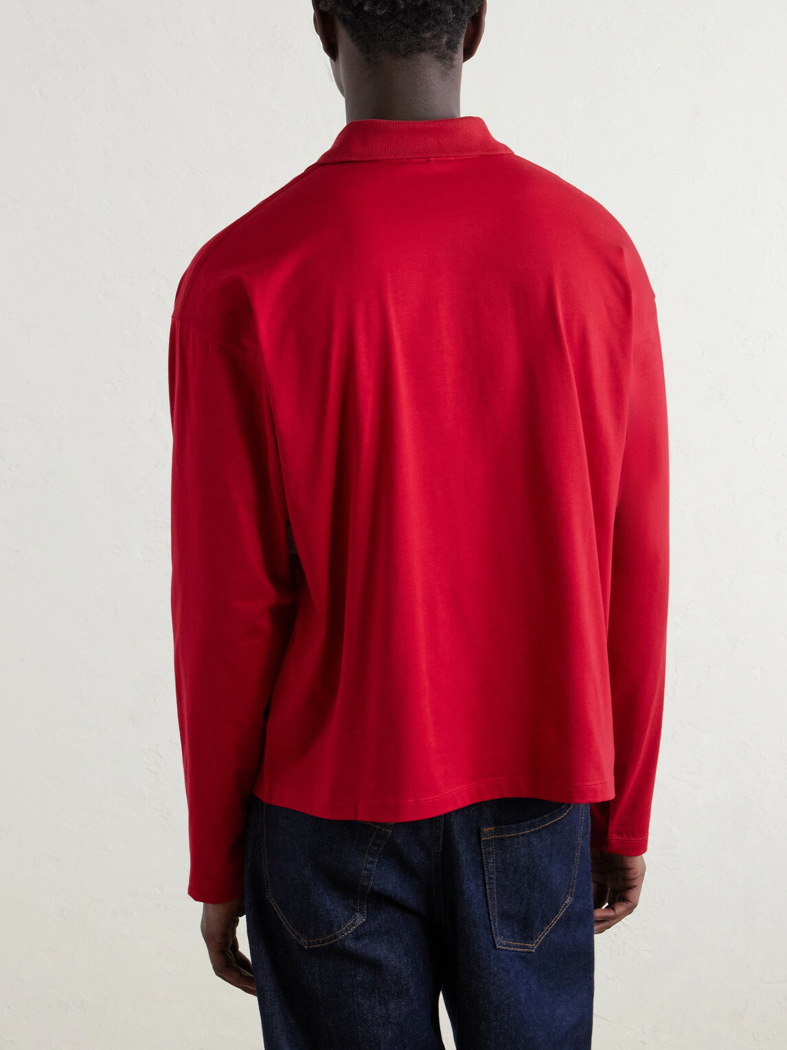 Versace - Polo Cotton Logo Embroidery Shirt - Red