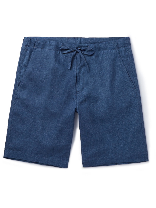 Photo: LORO PIANA - Slim-Fit Linen Drawstring Bermuda Shorts - Blue - S