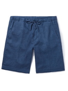 LORO PIANA - Slim-Fit Linen Drawstring Bermuda Shorts - Blue - S