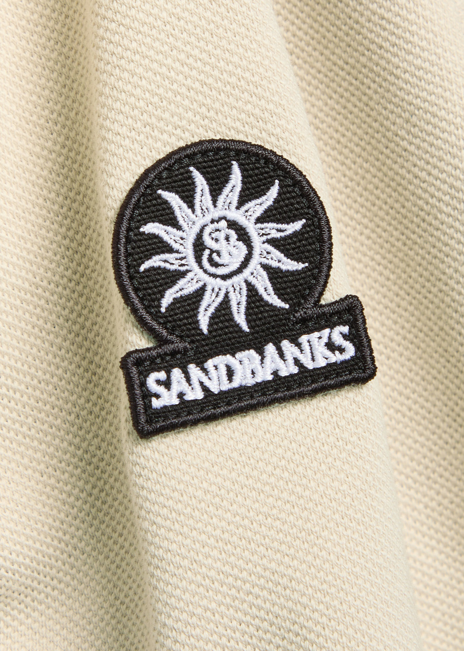 Sandbanks Logo Piqué Cotton Polo Shirt Beige