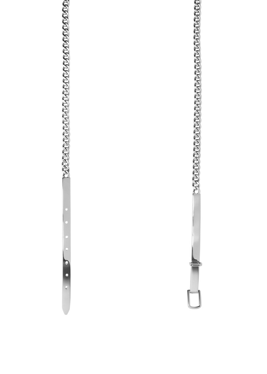 Toteme Rhodium-plated Chain Belt Silver
