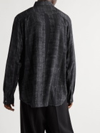 Acne Studios - Logo-Print Woven Shirt - Black