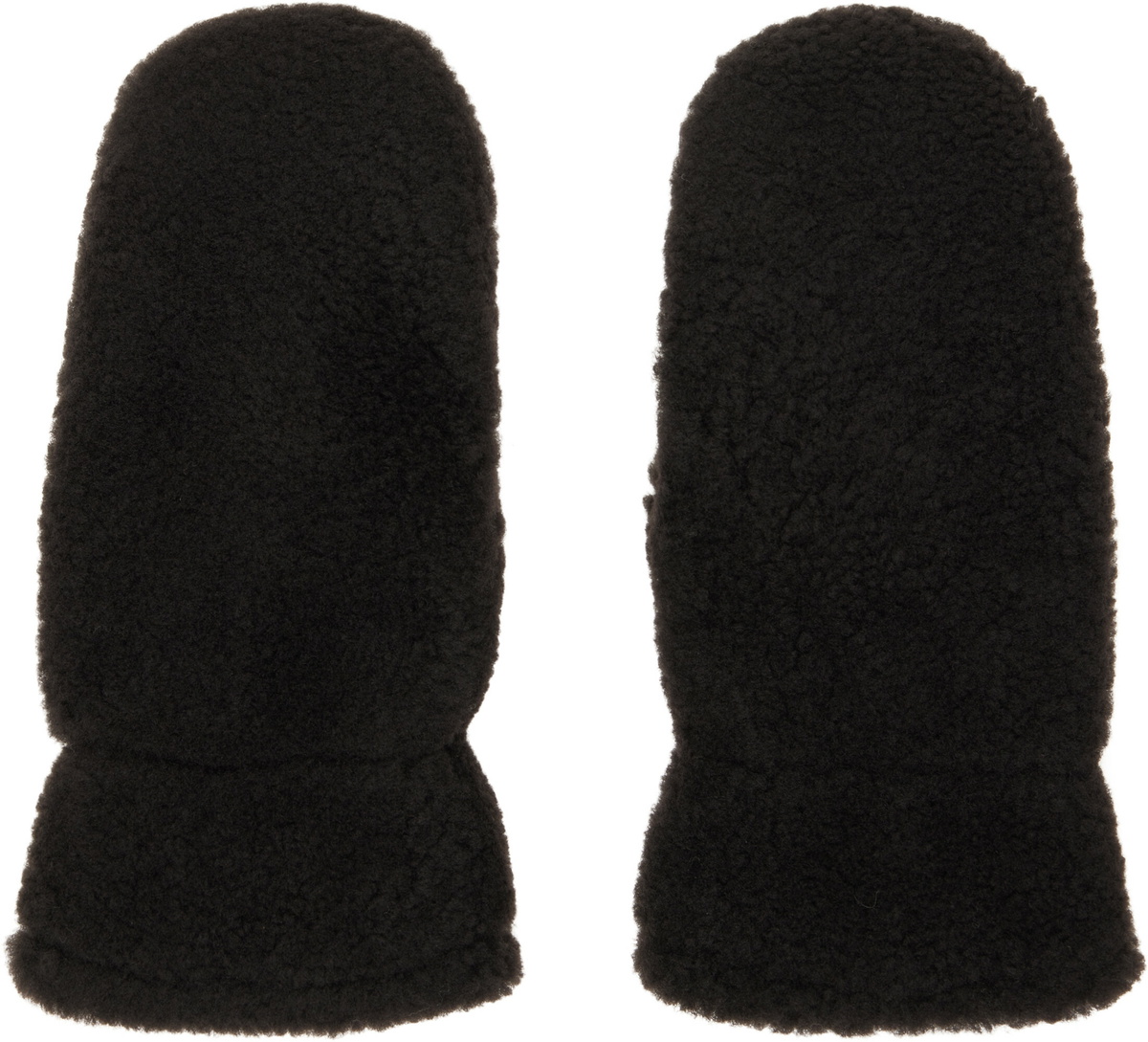 Yves Salomon Brown Shearling Mittens