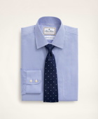 Brooks Brothers Men's Madison Relaxed-Fit Dress Shirt, Non-Iron Ultrafine Twill Ainsley Collar Micro-Check | Blue