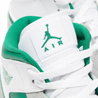 Air Jordan Men's 1 Mid SE 'Metallic Pack' Sneakers in White/Green/Smoke Grey