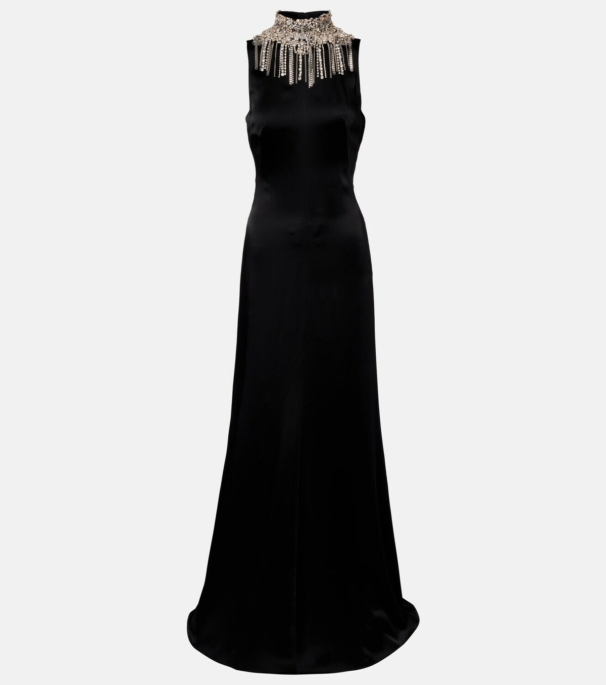 McQueen Embellished open-back gown