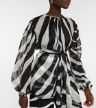 Dolce&Gabbana - Zebra-print belted blouse