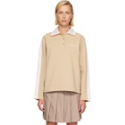 Casablanca Tan Punto Polo Collared Sweatshirt