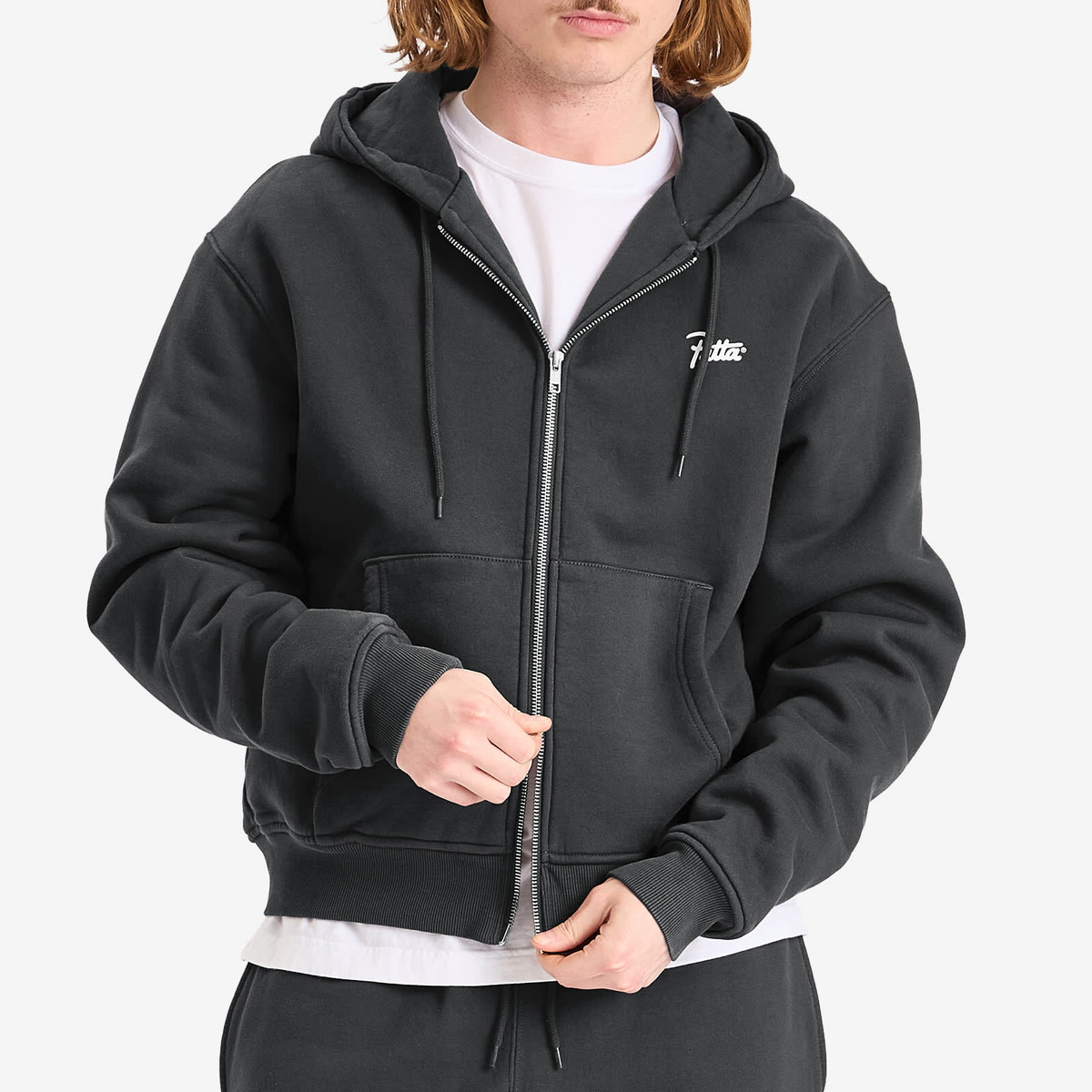 Patta Men's Classic Zip Hoodie in Forged Iron