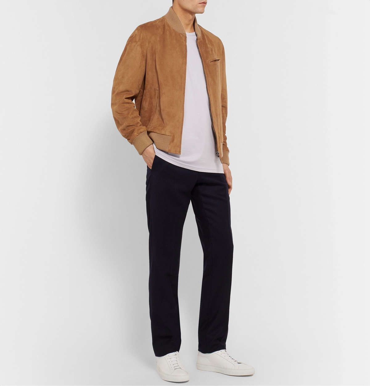 Gabriela Hearst - Gregory Suede Bomber Jacket - Brown Gabriela Hearst