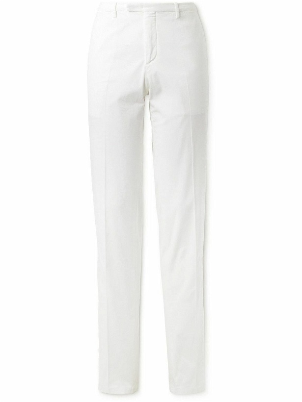 Photo: Boglioli - Straight-Leg Cotton-Blend Twill Trousers - White
