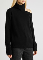 Paige Raundi Cut-out Wool-blend Jumper Black