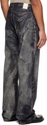CAMPERLAB Black Distorted Print Jeans