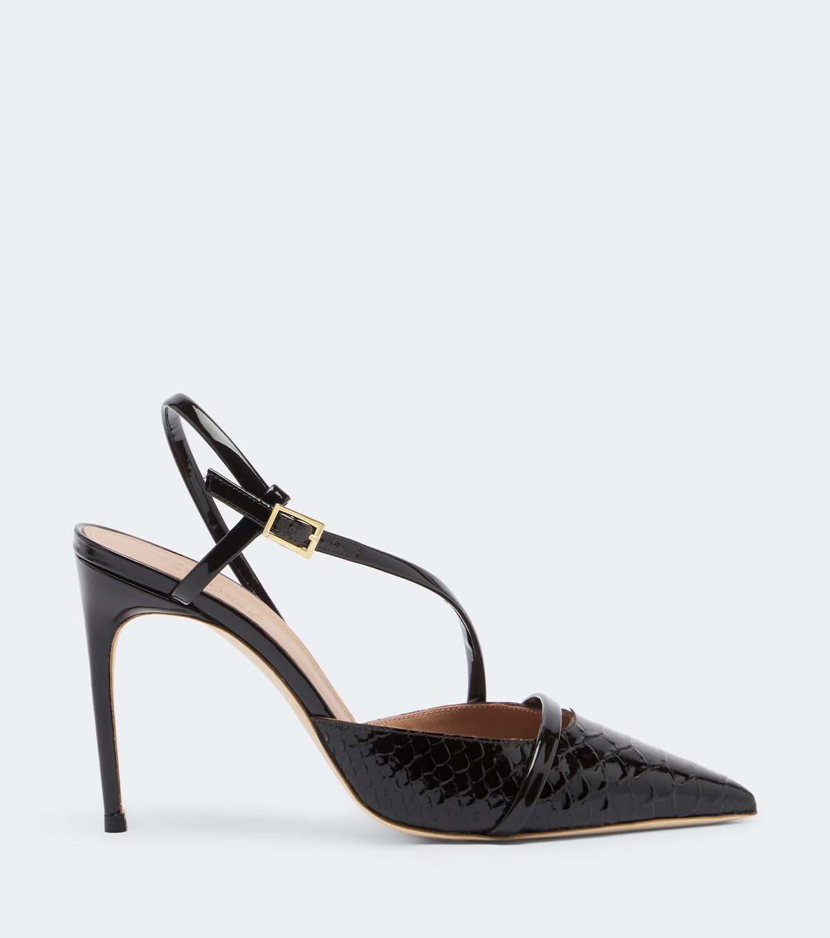 Malone Souliers Valeria croc-effect leather slingback pumps