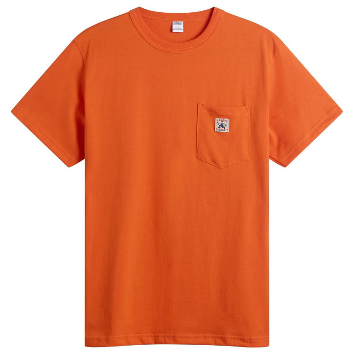 Photo: Randy's Garments Men's Randy’s Garments INC. Logo Pocket T-Shirt in Orange