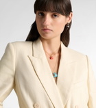 Yvonne Léon Pendentif L'océan 9kt gold necklace with turquoise, diamonds, and gemstones