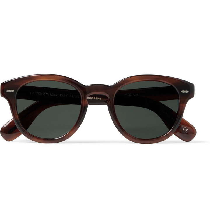 Photo: Oliver Peoples - Cary Grant Round-Frame Tortoiseshell Acetate Polarised Sunglasses - Tortoiseshell
