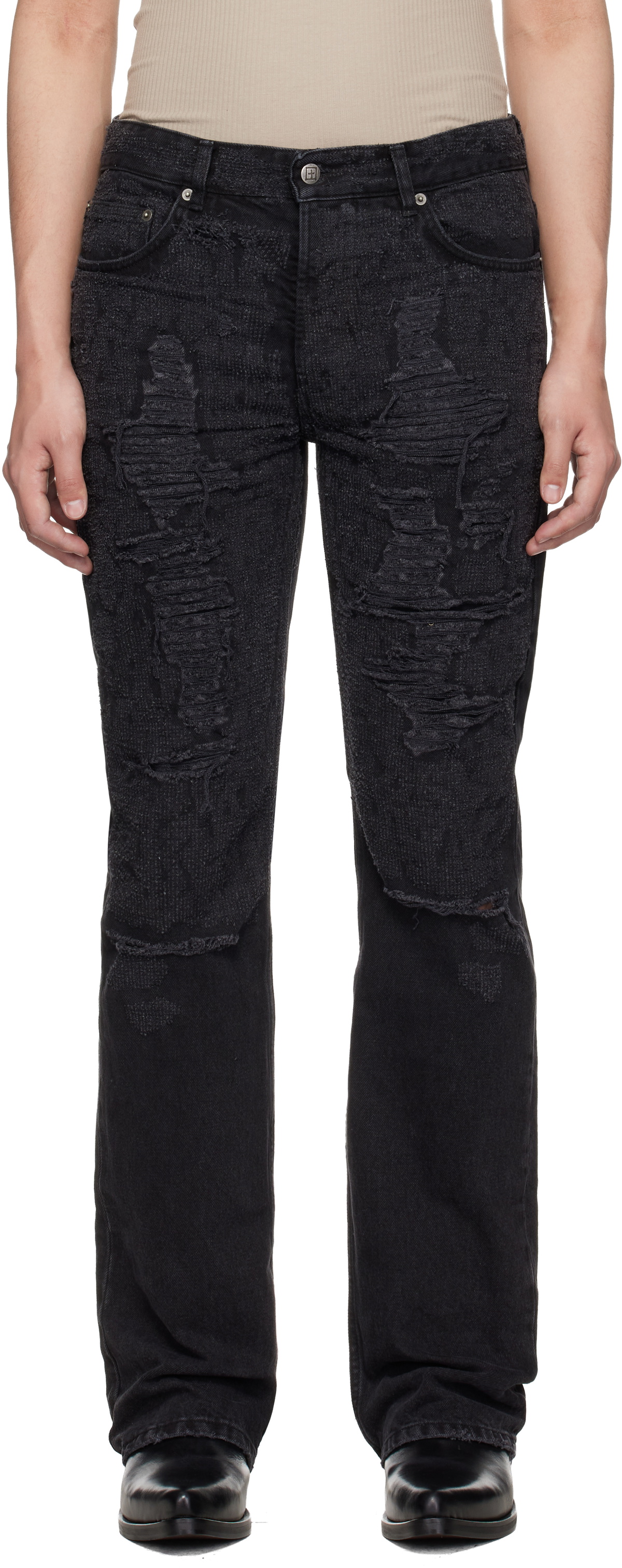 Ksubi Black Bronko Asher Trashed Jeans