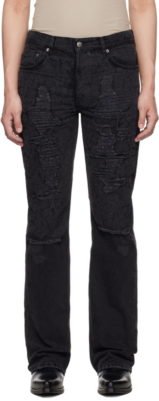 Photo: Ksubi Black Bronko Asher Trashed Jeans