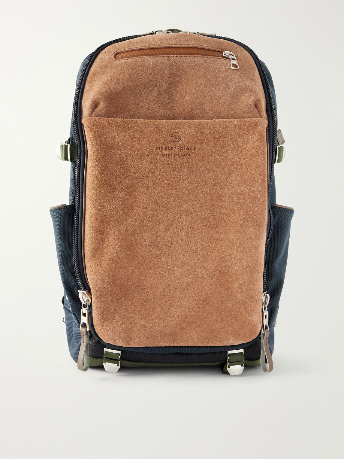 Master-Piece - Grave Suede-Trimmed Canvas Backpack