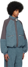 JW Anderson Blue & Gray Colorblock Jacket