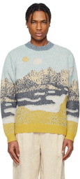 Holzweiler Blue & Yellow Haza Landscape Sweater