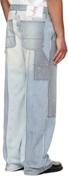 COÛT DE LA LIBERTÉ Blue & White Max Hickory Stripe Union Work Jeans