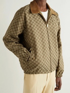 GUCCI - Reversible Suede-Trimmed Ripstop and Cotton-Blend Blouson Jacket - Brown