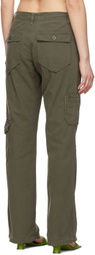 Danielle Guizio Khaki Cotton Trousers