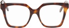 LOEWE Brown Slim Square Glasses