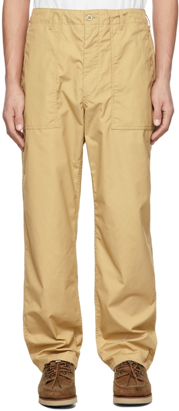 Photo: Engineered Garments Beige Cotton Canvas Fatigue Trousers