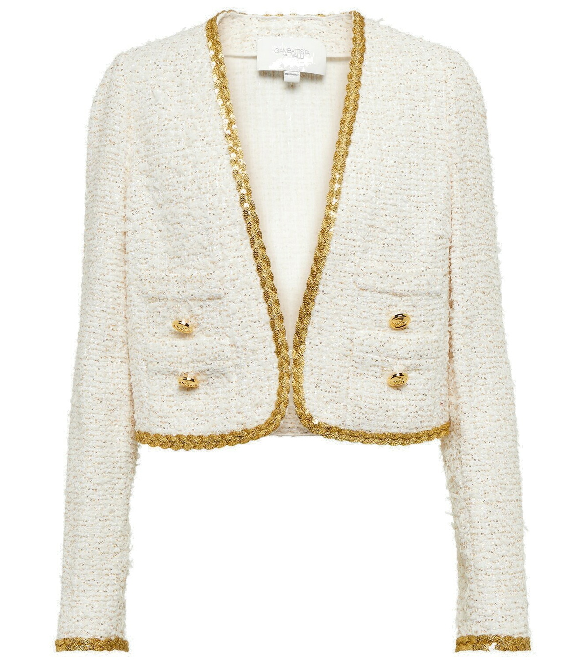 Giambattista Valli - Embellished bouclé cropped jacket