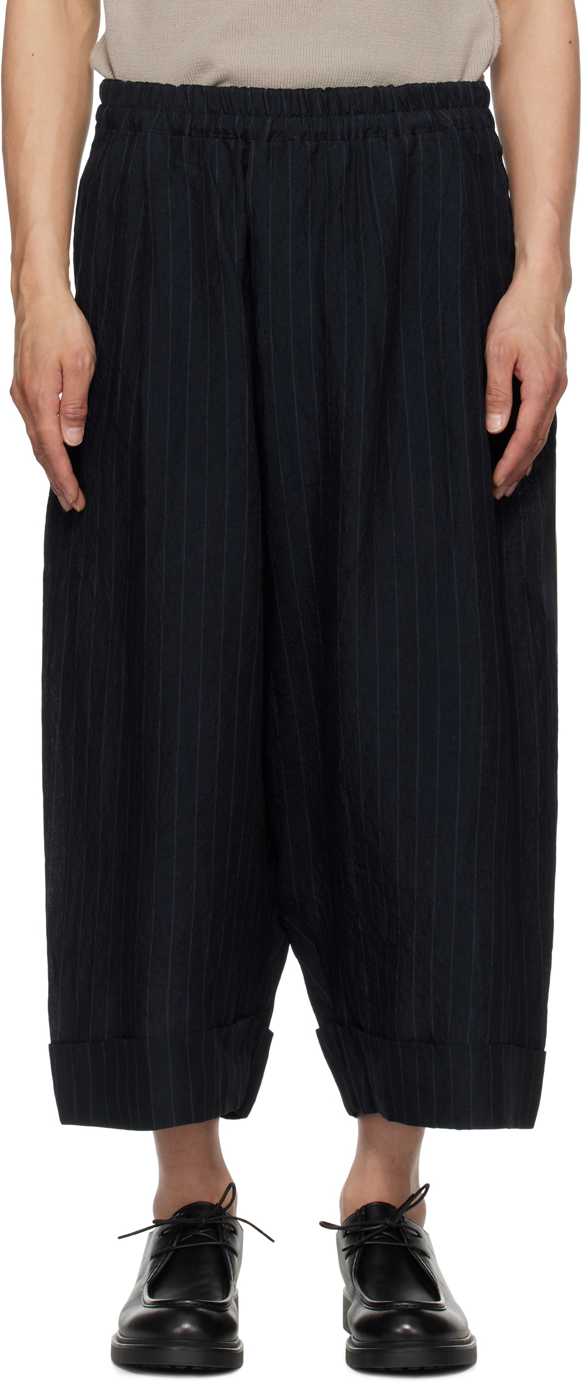 Toogood Black Linen Bricklayer Trousers Toogood
