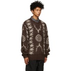 South2 West8 Brown and Beige Mohair Sweater