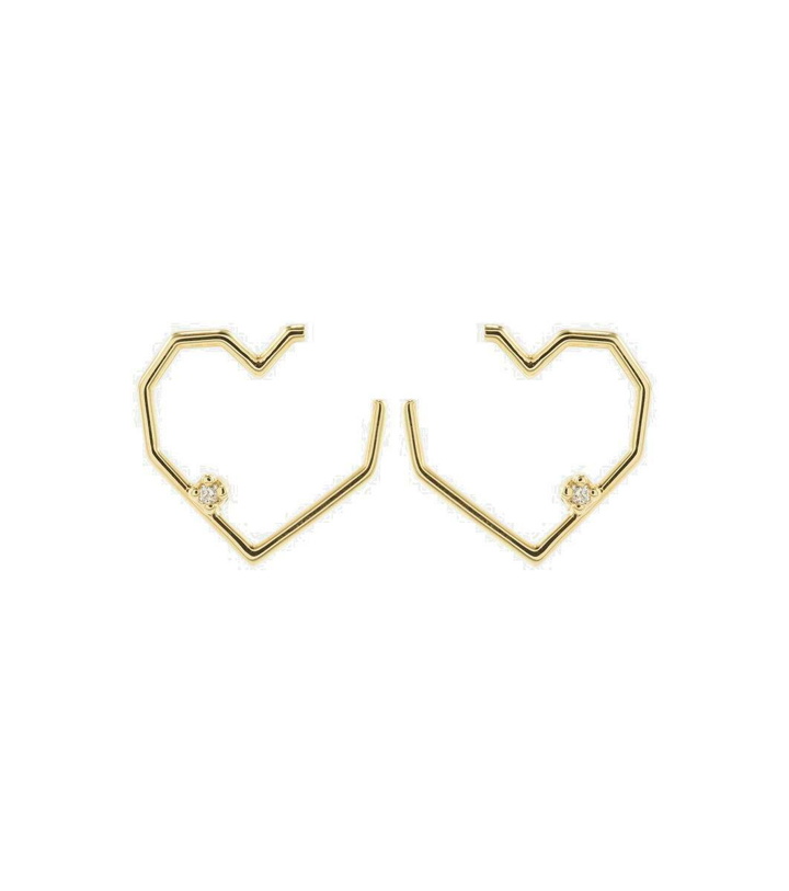 Photo: Aliita Heart 14kt gold earrings with diamonds