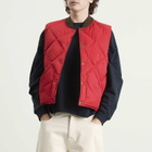 RRL Men's Down William Vest in Vintage Orange