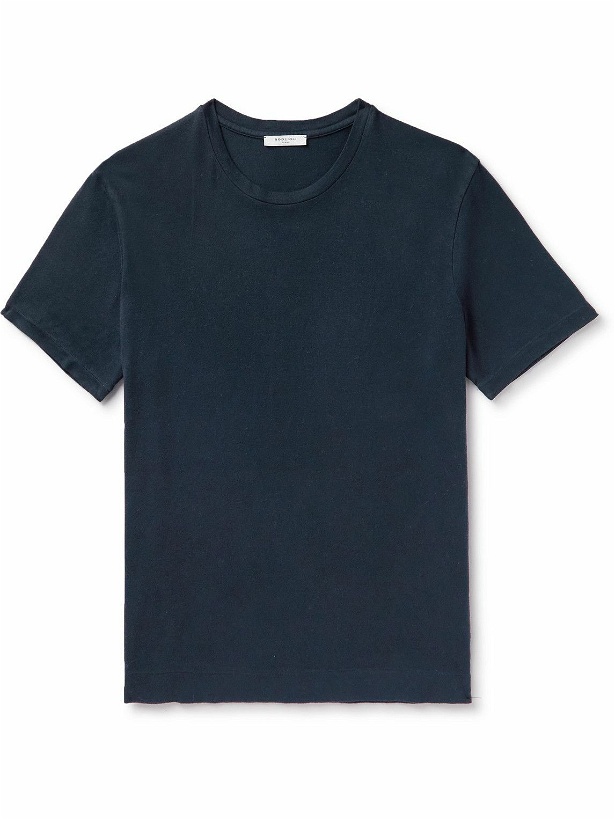 Photo: Boglioli - Slim-Fit Cotton and Cashmere-Blend Jersey T-Shirt - Blue