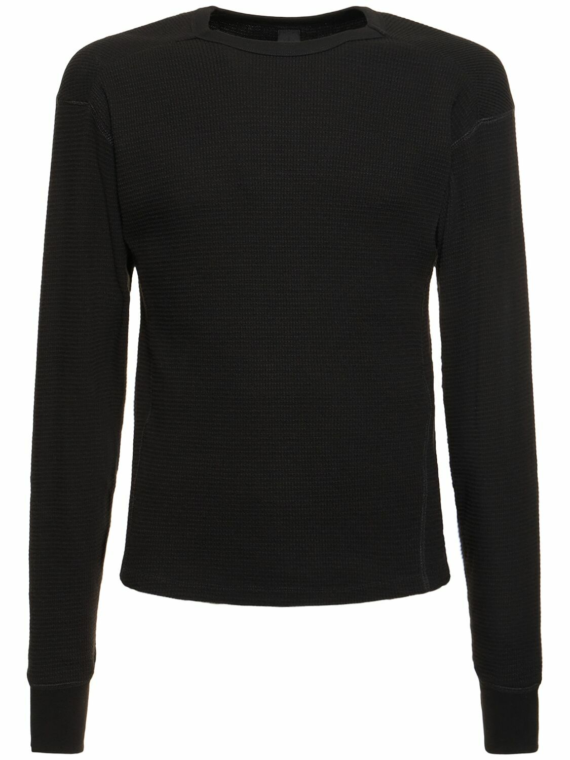 ENTIRE STUDIOS - Washed Black Thermal Long Sleeve T-shirt Entire