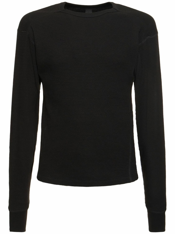 Photo: ENTIRE STUDIOS - Washed Black Thermal Long Sleeve T-shirt