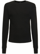 ENTIRE STUDIOS - Washed Black Thermal Long Sleeve T-shirt