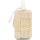 Mark Cross White Rattan Harley Top Handle Bag
